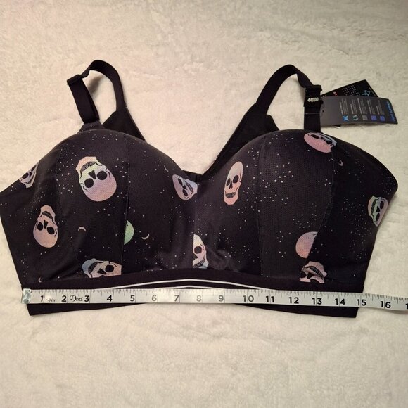 Torrid Active Skulls Sport Bra Sz 44DDD Lightly Padded Adjustable Straps Sports - Picture 15 of 16